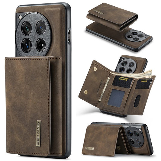 DG.MING M1 Series for OnePlus 12 5G Case Detachable Wallet Phone Cover - Coffee