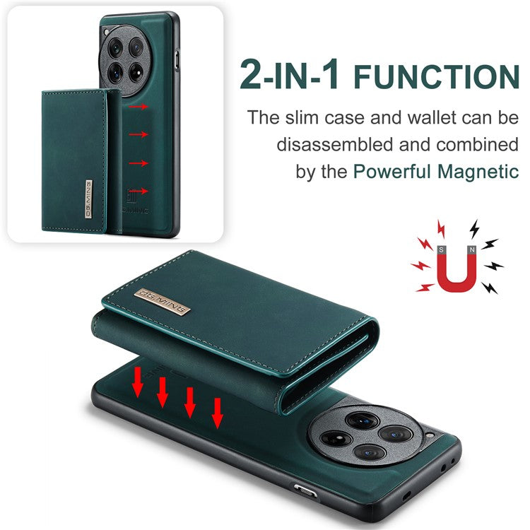 DG.MING M1 Series for OnePlus 12 5G Case Detachable Wallet Phone Cover - Green