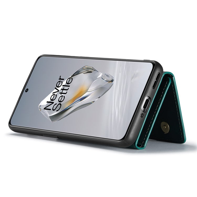 DG.MING M2 Series for OnePlus 12 5G Kickstand Case Detachable Magnetic Wallet Phone Cover - Green