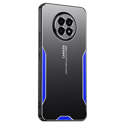 For Honor X20 Phone Case Aluminum Alloy Matte Back Defender Cover - Blue