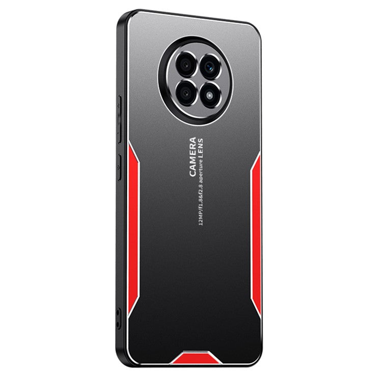 For Honor X20 Phone Case Aluminum Alloy Matte Back Defender Cover - Red