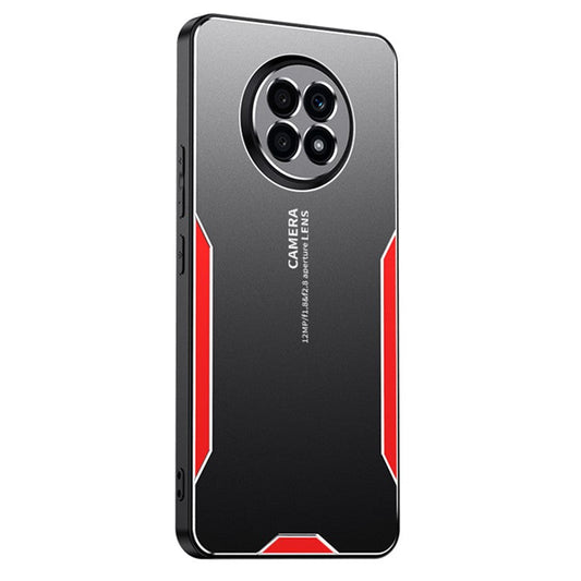 For Honor X20 Phone Case Aluminum Alloy Matte Back Defender Cover - Red
