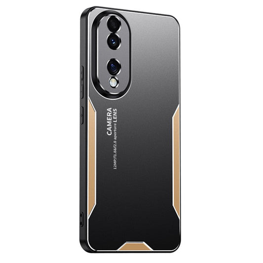 For Honor 70 5G Case Heavy Duty Aluminum Alloy+TPU+PC Anti-Scratch Phone Cover - Gold
