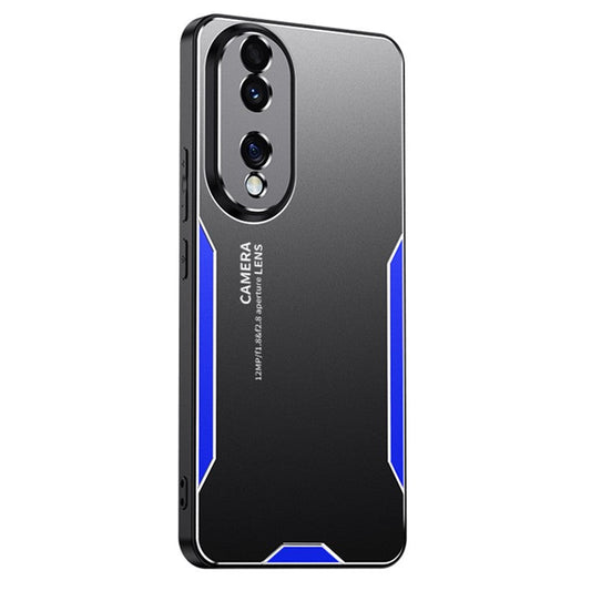 For Honor 70 5G Case Heavy Duty Aluminum Alloy+TPU+PC Anti-Scratch Phone Cover - Blue