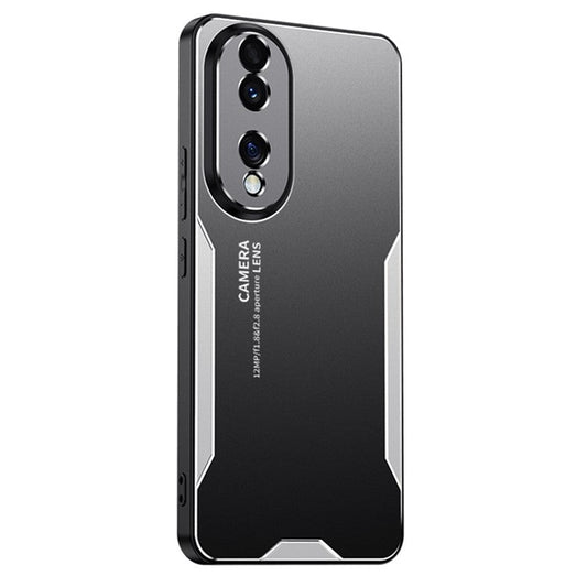 For Honor 70 5G Case Heavy Duty Aluminum Alloy+TPU+PC Anti-Scratch Phone Cover - Silver