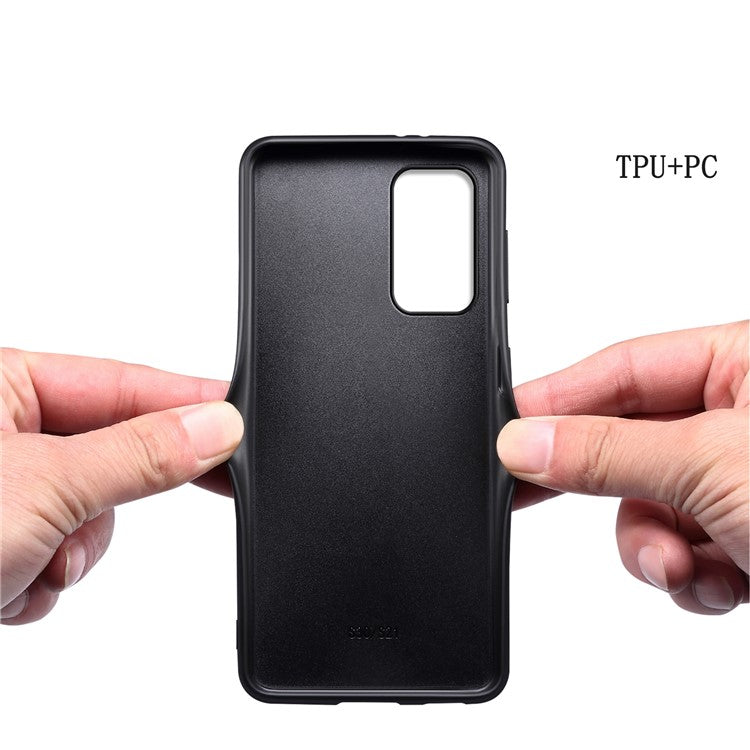 For Samsung Galaxy A32 5G / M32 5G Case Crocodile Texture PU Leather Coating Back Cover - White