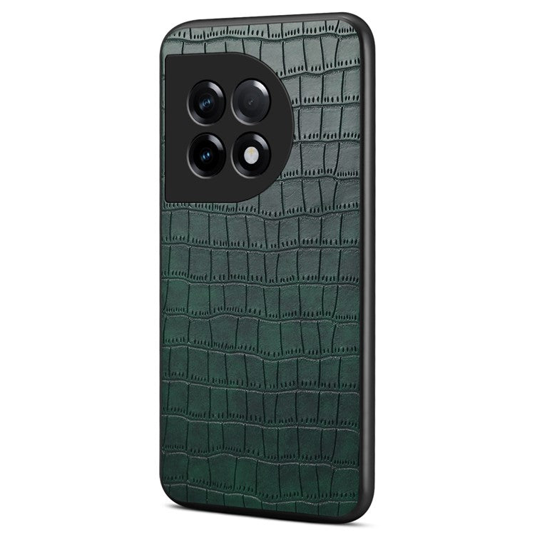 For OnePlus Ace 2 5G / 11R 5G Case Fully Wrapped Alligator Texture Back Phone Cover - Green