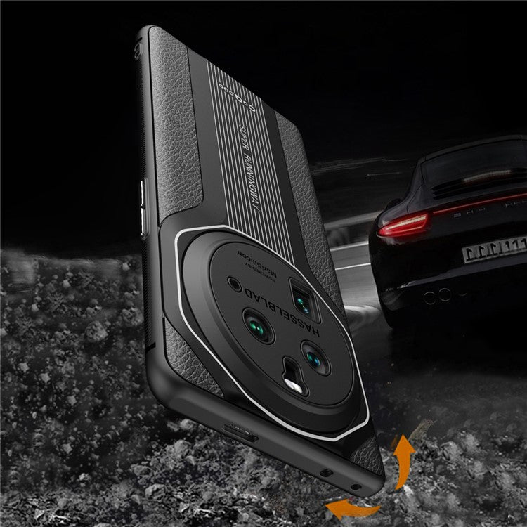 Q.COO Super Running Series 2 for Oppo Find X6 Pro Case PU Leather+Acrylic+TPU Drop Protective Phone Cover - Black