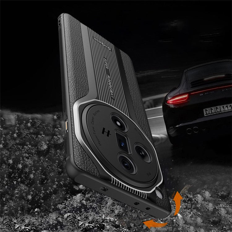Q.COO Super Running Series 2 for Oppo Find X7 5G Case Camera Protection PU Leather Phone Back Cover - Red