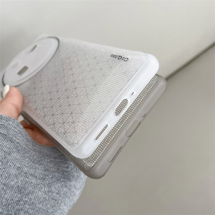 Q.COO For Oppo Find X6 TPU Case Sparkling Mobile Phone Protective Cover - White