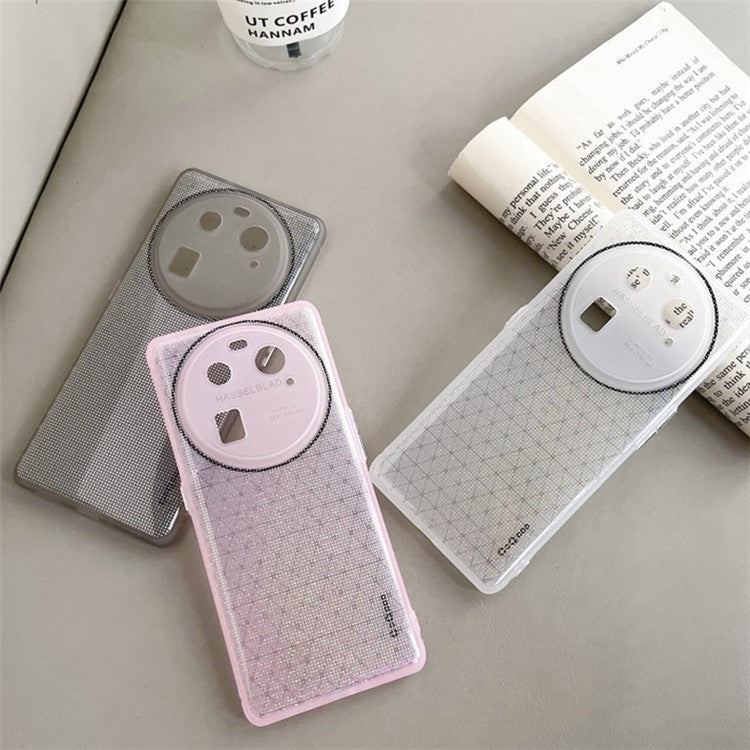 Q.COO For Oppo Find X6 TPU Case Sparkling Mobile Phone Protective Cover - White
