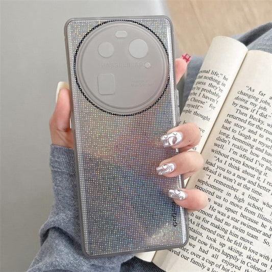 Q.COO For Oppo Find X6 TPU Case Sparkling Mobile Phone Protective Cover - Grey