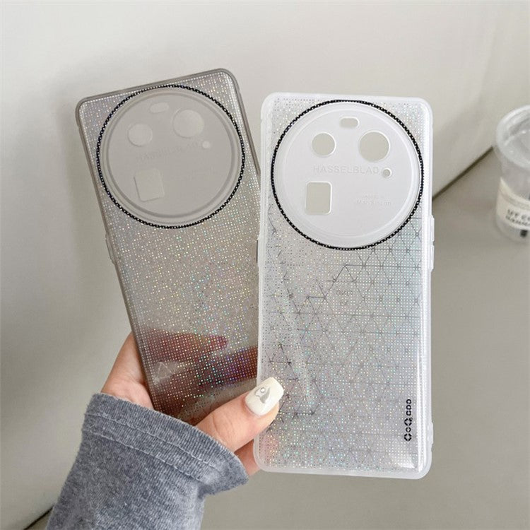 Q.COO For Oppo Find X6 TPU Case Sparkling Mobile Phone Protective Cover - Pink