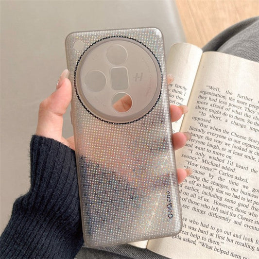 Q.COO For Oppo Find X7 5G TPU Case Aurora Effect Anti-scratch Phone Cover - Grey