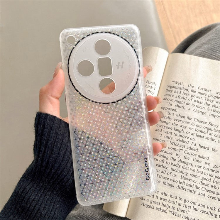 Q.COO For Oppo Find X7 Ultra Case Starry Sky Series Flexible TPU Protective Phone Cover - White