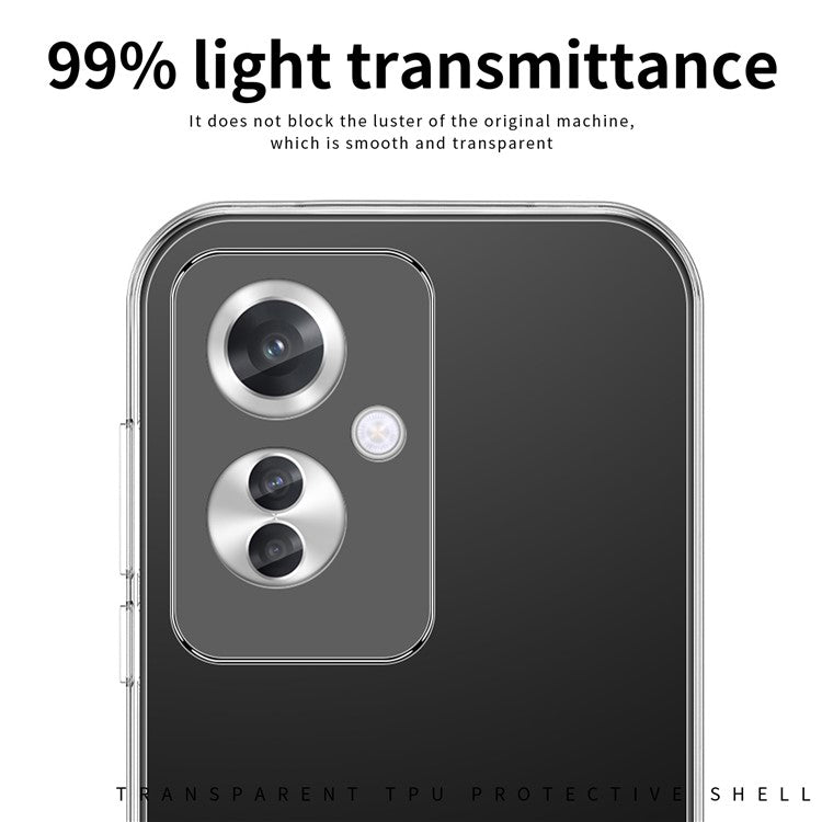 MOFI For Oppo Reno11 F 5G Case Flexible TPU Transparent Phone Cover