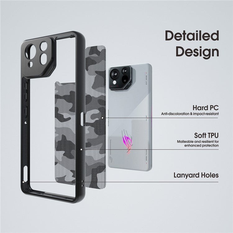 IBMRS For Asus ROG Phone 8 5G Case TPU+PC Shockproof Protection Phone Cover - Artistic Camouflage