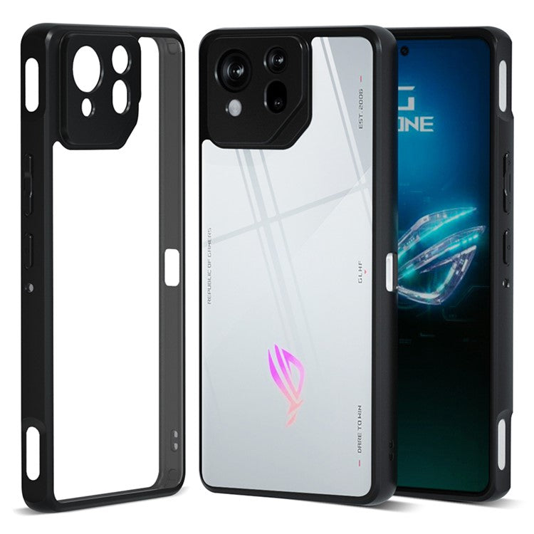IBMRS For Asus ROG Phone 8 5G Case TPU+PC Shockproof Protection Phone Cover - Transparent Black