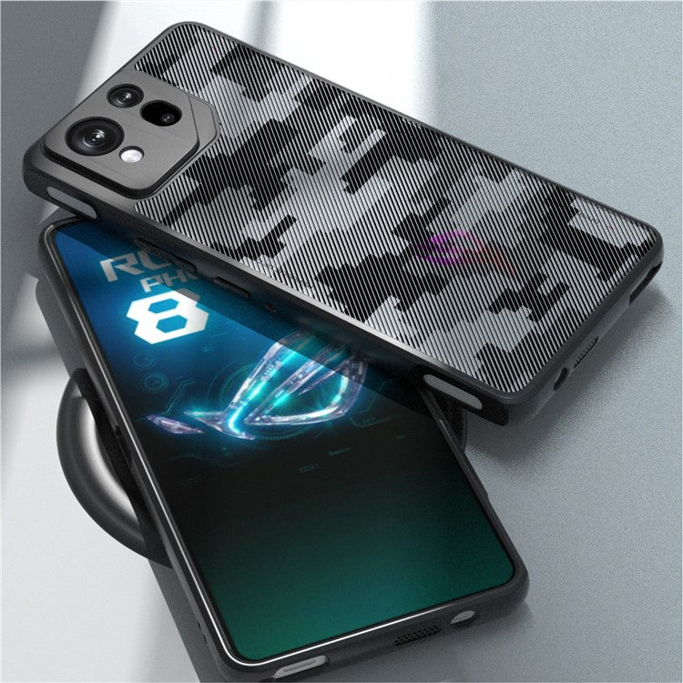 IBMRS For Asus ROG Phone 8 5G Case TPU+PC Shockproof Protection Phone Cover - Transparent Black