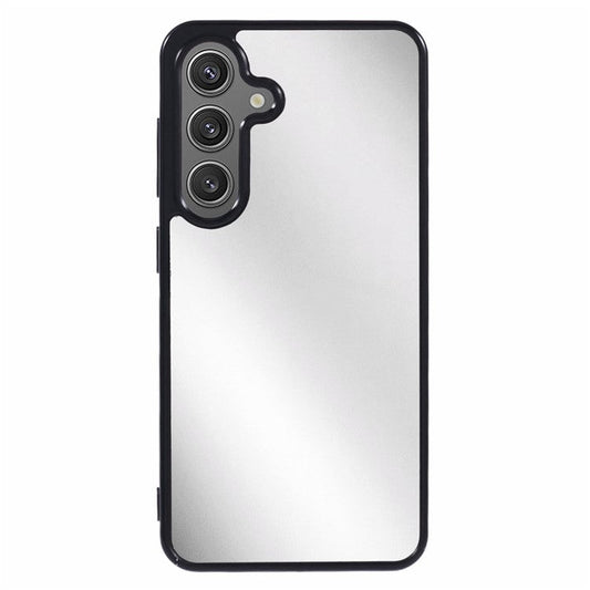 For Samsung Galaxy S24 Case Mirror Surface Back Shockproof Soft TPU Phone Cover - Black