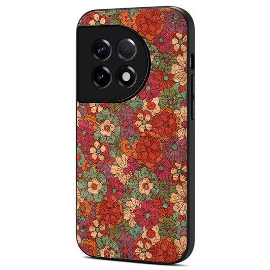 For OnePlus Ace 2 5G / 11R 5G Case Floral Series Leather+TPU+PC Phone Cover - Summer / Red