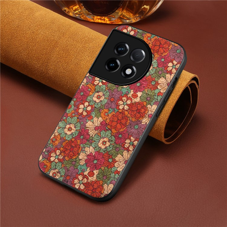 For OnePlus Ace 2 5G / 11R 5G Case Floral Series Leather+TPU+PC Phone Cover - Summer / Red