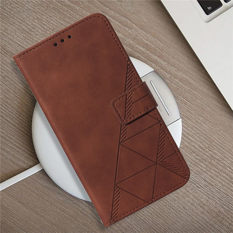YB Imprinting Series-2 for Oppo Reno11 5G (Global) Flip Case Imprinted Leather Phone Cover with Shoulder Strap - Blackish Green