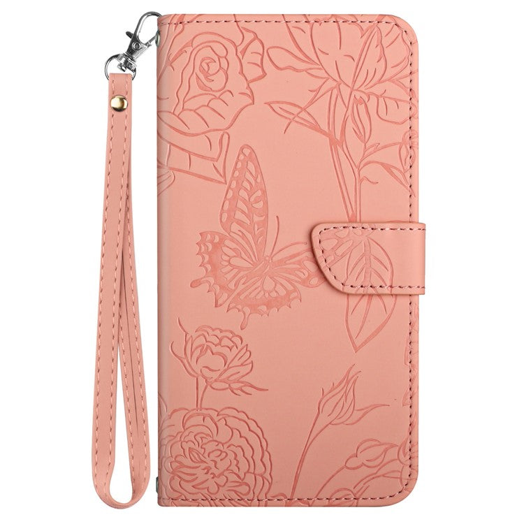 HT03 For OnePlus Nord CE4 5G Leather Case Butterfly Flower Wallet Phone Cover - Pink