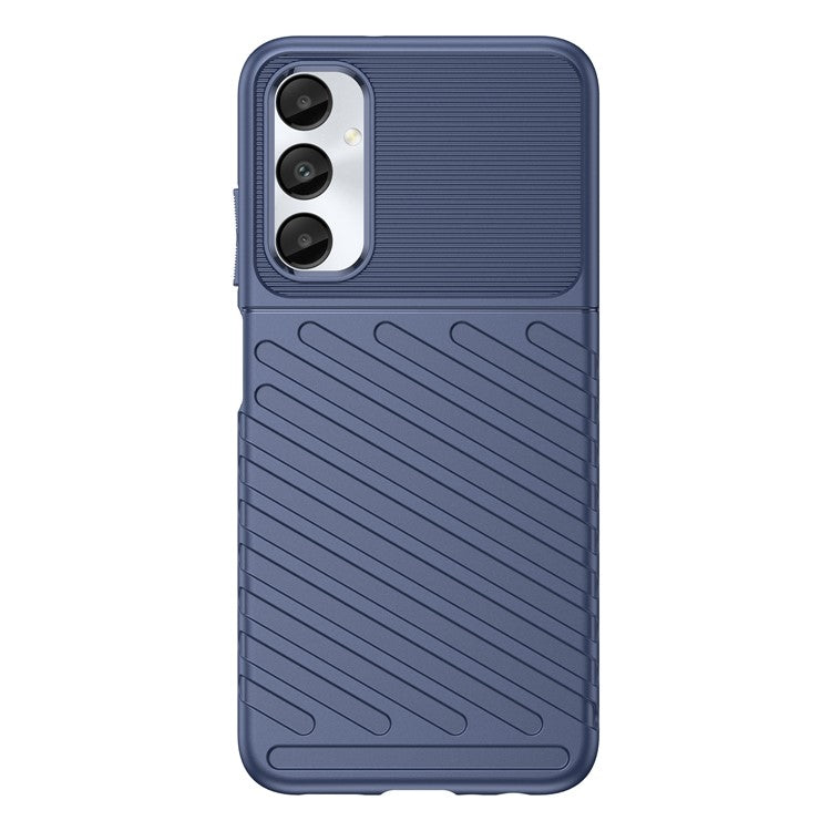 Thunder Series For Samsung Galaxy M14 4G / A05s 4G Case Thickened TPU Twill Texture Back Phone Cover - Blue