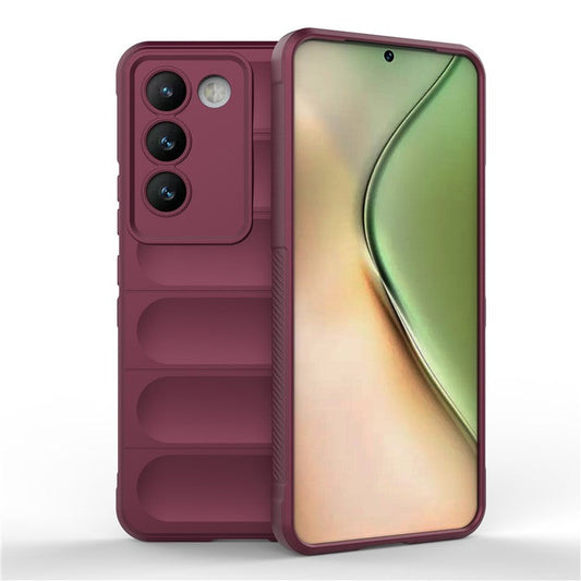 For vivo Y200e 5G Case TPU Rugged Design Drop Protection Phone Shell - Wine Red
