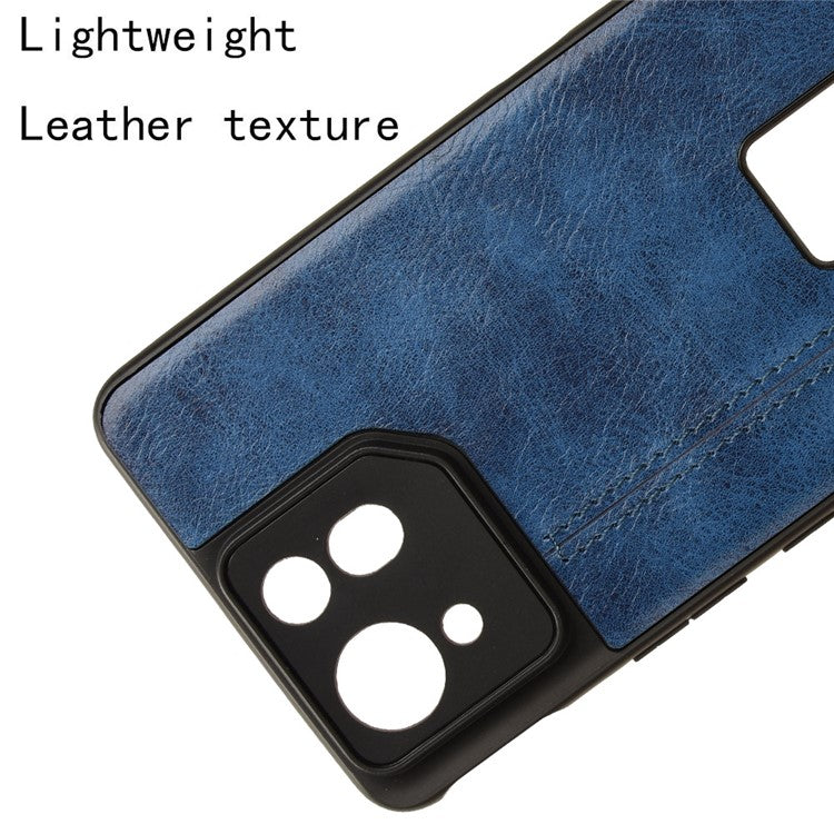 For Asus ROG Phone 8 5G / Phone 8 Pro 5G Case Stitching Line Cowhide Texture Anti-scratch Phone Cover - Blue