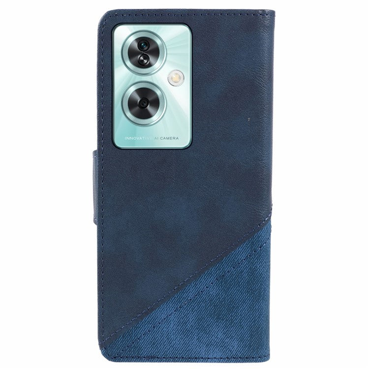 For OnePlus Nord N30 SE 5G Leather Case Wallet Phone Cover Crazy Horse Texture - Dark Blue