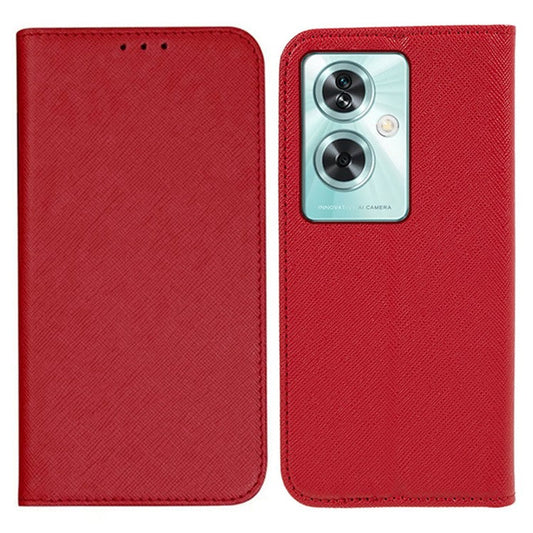 For OnePlus Nord N30 SE 5G Drop Resistant Case PU Leather Flip Phone Wallet Cover - Red