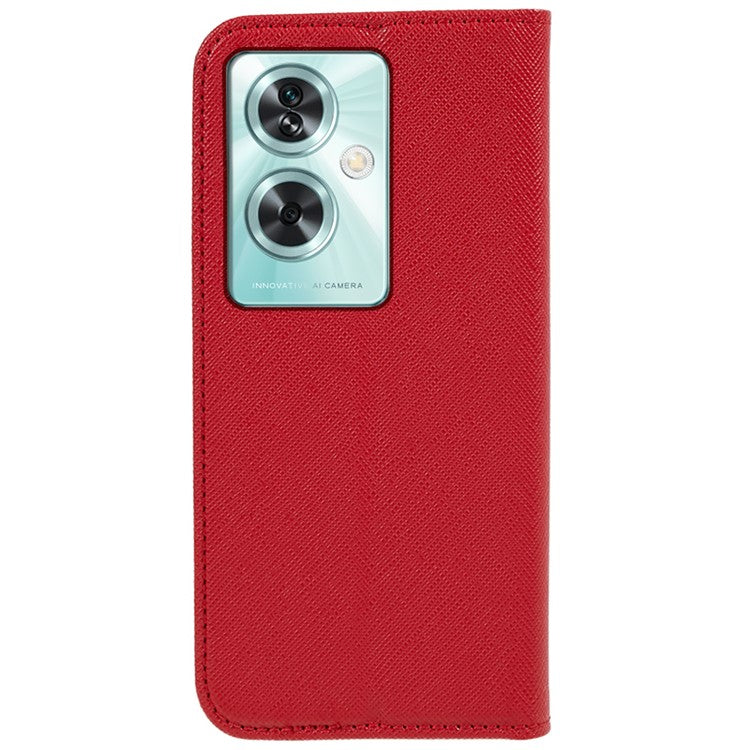 For OnePlus Nord N30 SE 5G Drop Resistant Case PU Leather Flip Phone Wallet Cover - Red