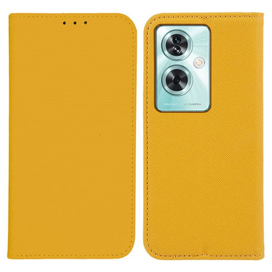 For OnePlus Nord N30 SE 5G Drop Resistant Case PU Leather Flip Phone Wallet Cover - Yellow