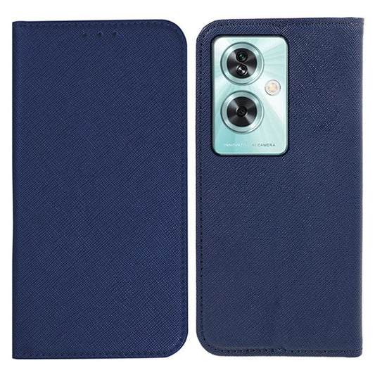 For OnePlus Nord N30 SE 5G Drop Resistant Case PU Leather Flip Phone Wallet Cover - Dark Blue