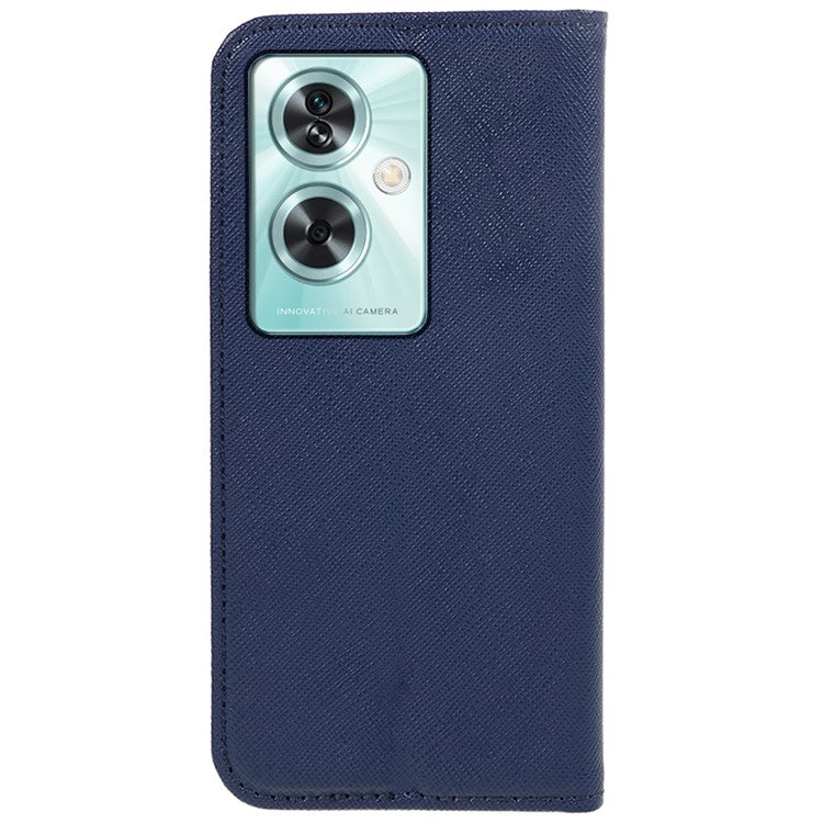 For OnePlus Nord N30 SE 5G Drop Resistant Case PU Leather Flip Phone Wallet Cover - Dark Blue