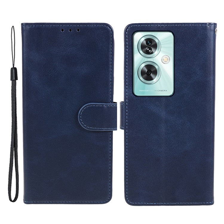 For OnePlus Nord N30 SE 5G Magnetic Clasp Case Calf Texture Leather Mobile Phone Cover - Blue