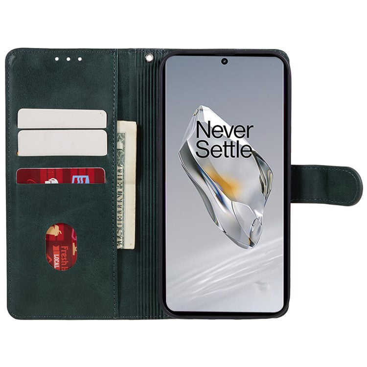 For OnePlus Nord N30 SE 5G Magnetic Clasp Case Calf Texture Leather Mobile Phone Cover - Midnight Green