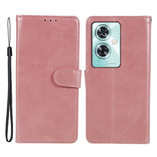 For OnePlus Nord N30 SE 5G Magnetic Clasp Case Calf Texture Leather Mobile Phone Cover - Rose Gold