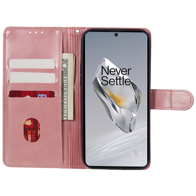 For OnePlus Nord N30 SE 5G Magnetic Clasp Case Calf Texture Leather Mobile Phone Cover - Rose Gold
