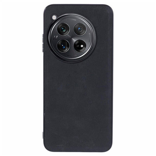 For OnePlus 12 5G Case PU Leather Vintage Phone Back Cover - Black