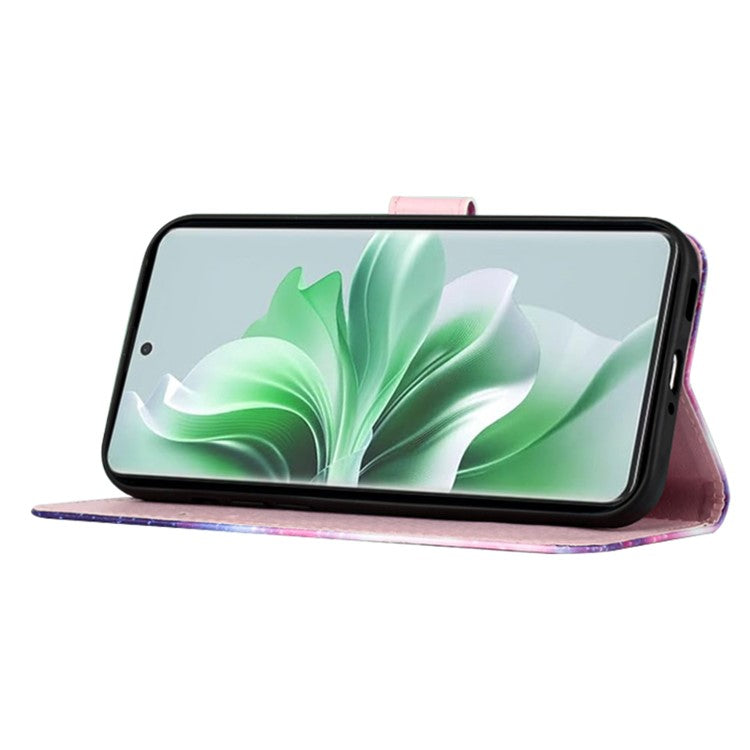 YB Pattern Printing Leather Series-4 for Oppo Reno11 5G (Global) Phone Case with Wallet Stand - Baby Panda