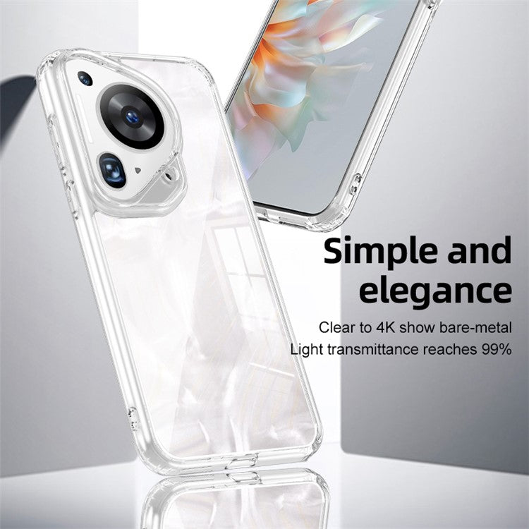 For Huawei Pura 70 Ultra Drop Protection Phone Case TPU+PC Hybrid Cover - Transparent