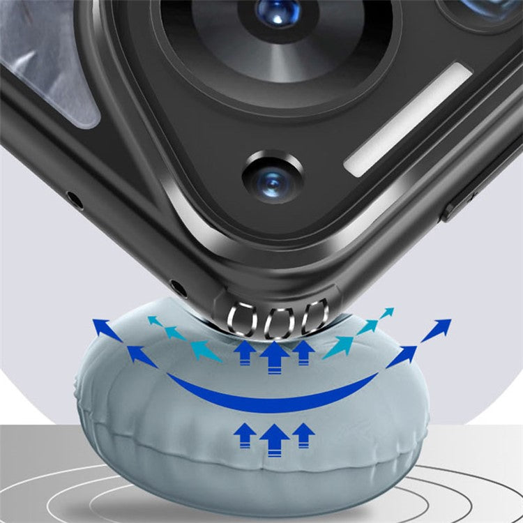 For Huawei Pura 70 Ultra Drop Protection Phone Case TPU+PC Hybrid Cover - Matte Black