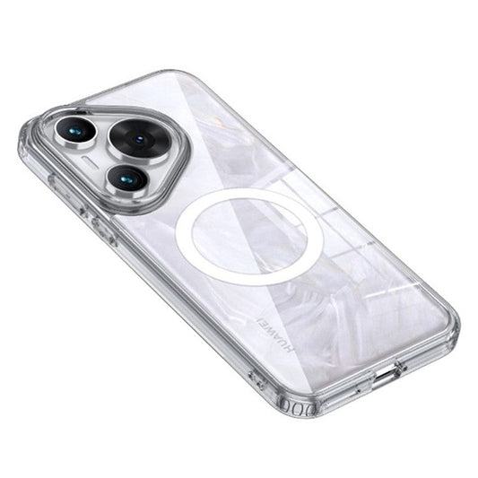 For Huawei Pura 70 Slim Phone Cases Compatible with MagSafe PC+TPU Phone Back Cover - Transparent