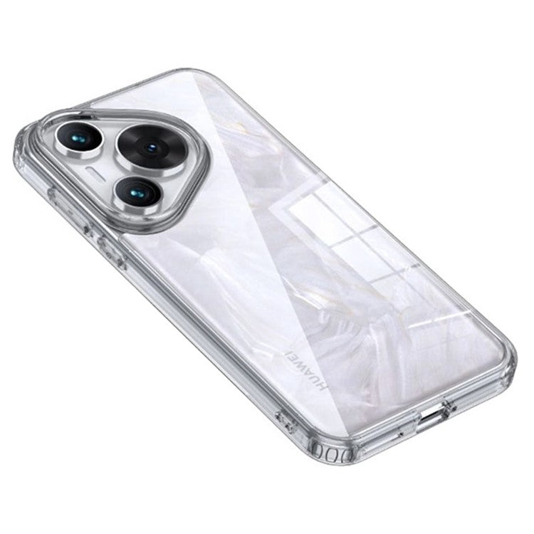 For Huawei Pura 70 Anti-Scratch Cell Phone Case Hybrid TPU + PC Slim-Fit Phone Cover - Transparent