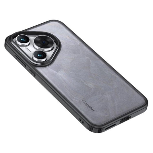 For Huawei Pura 70 Anti-Scratch Cell Phone Case Hybrid TPU + PC Slim-Fit Phone Cover - Matte Black