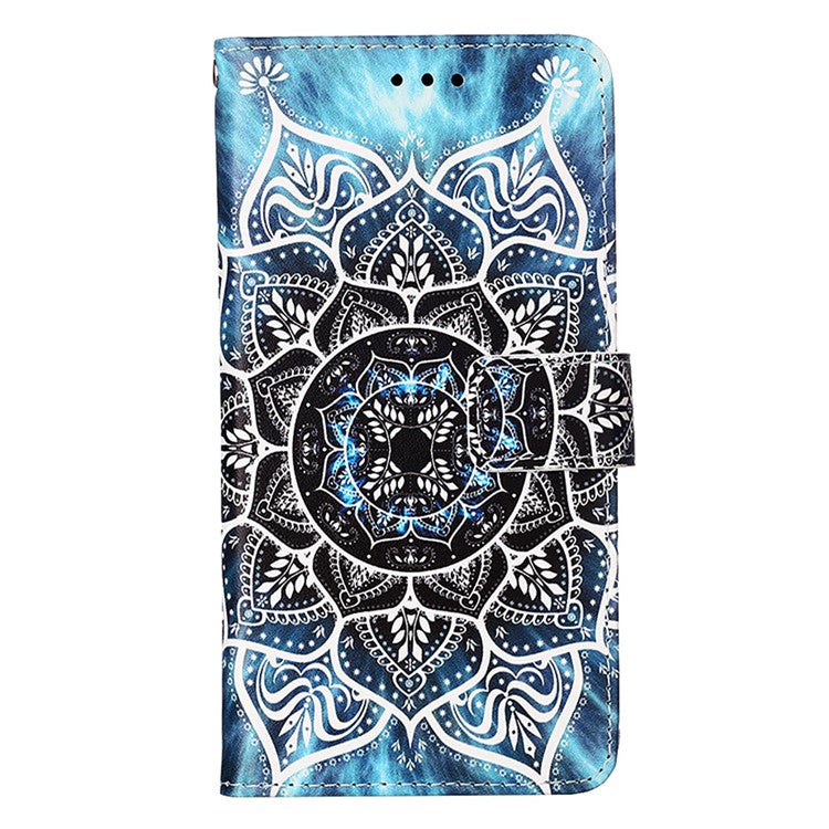 YB Pattern Printing Leather Series-4 for Oppo A79 5G / A2 5G Case Leather Wallet Flip Cover - Mandala Flower