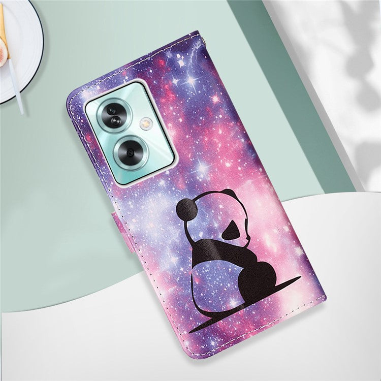 YB Pattern Printing Leather Series-4 for Oppo A79 5G / A2 5G Case Leather Wallet Flip Cover - Baby Panda